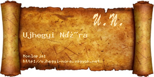 Ujhegyi Nóra névjegykártya