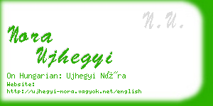 nora ujhegyi business card